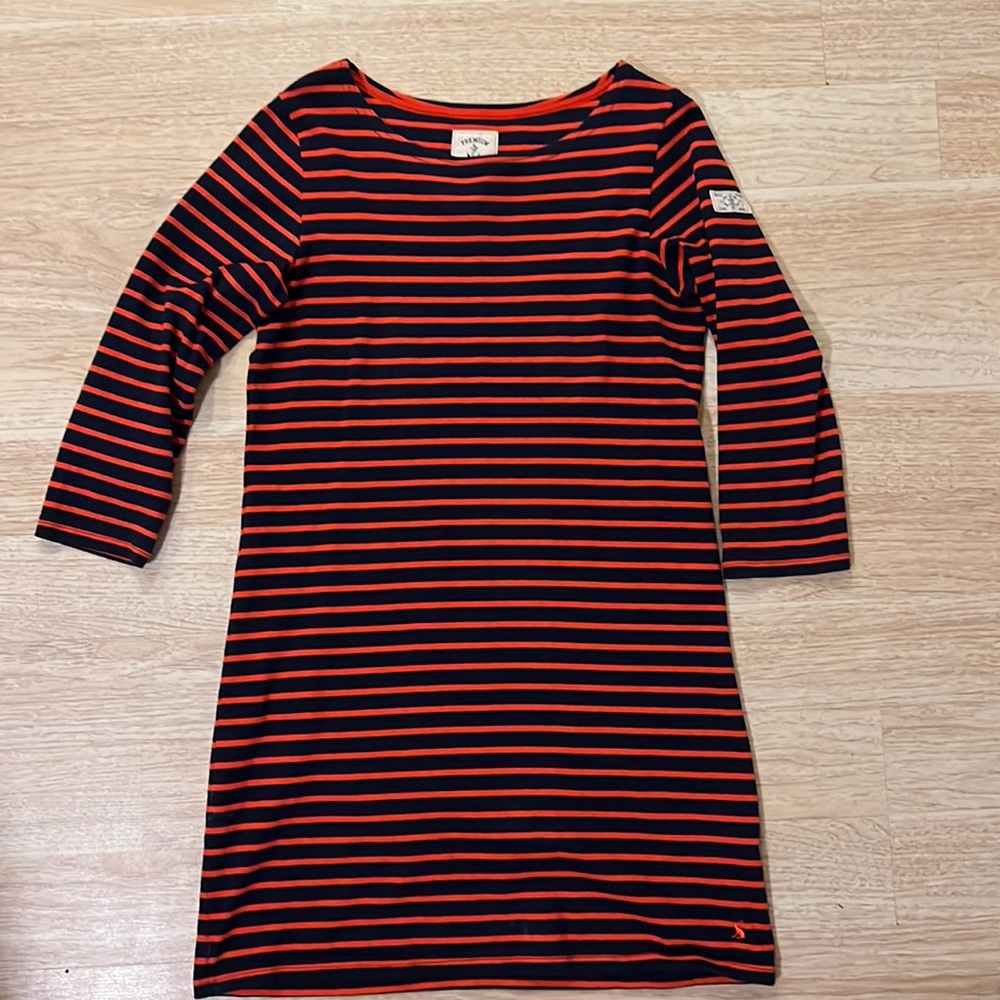 Women’s Joules dress, red and navy, size 10